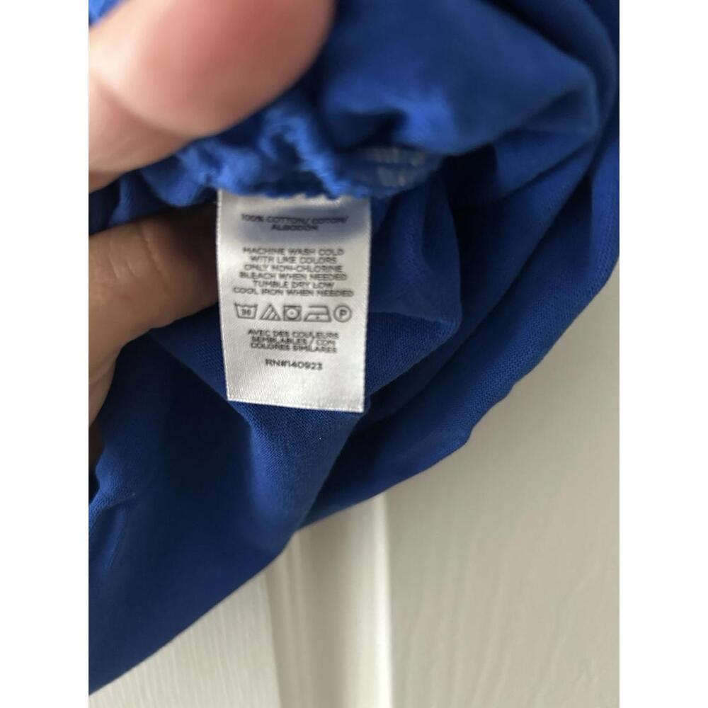 NWOT Ann Taylor LOFT Women's X-Large Cobalt Blue Ruched Tank Top Shirt - Picture 5 of 6